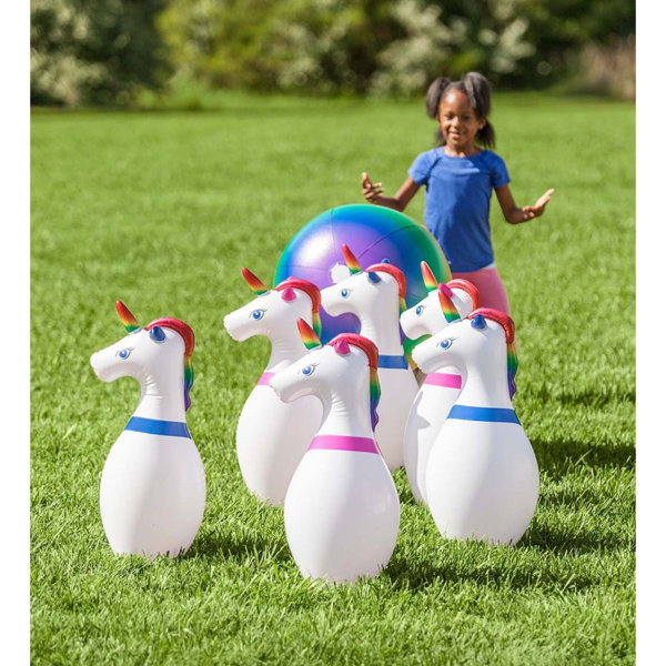 HearthSong Inflatable Unicorn Bowling & Reviews Wayfair